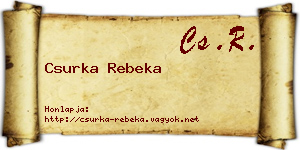 Csurka Rebeka névjegykártya